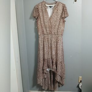 Sam And Jess Chic High-Low Leopard Print Dress